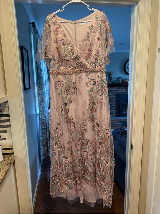 Mac Duggal Dresses & Skirts - Mac Duggal Blush Pink Embellished Floral Maxi Dress